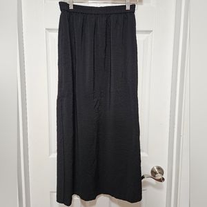H&M Double Side Slit/Vent Black Midi Skirt